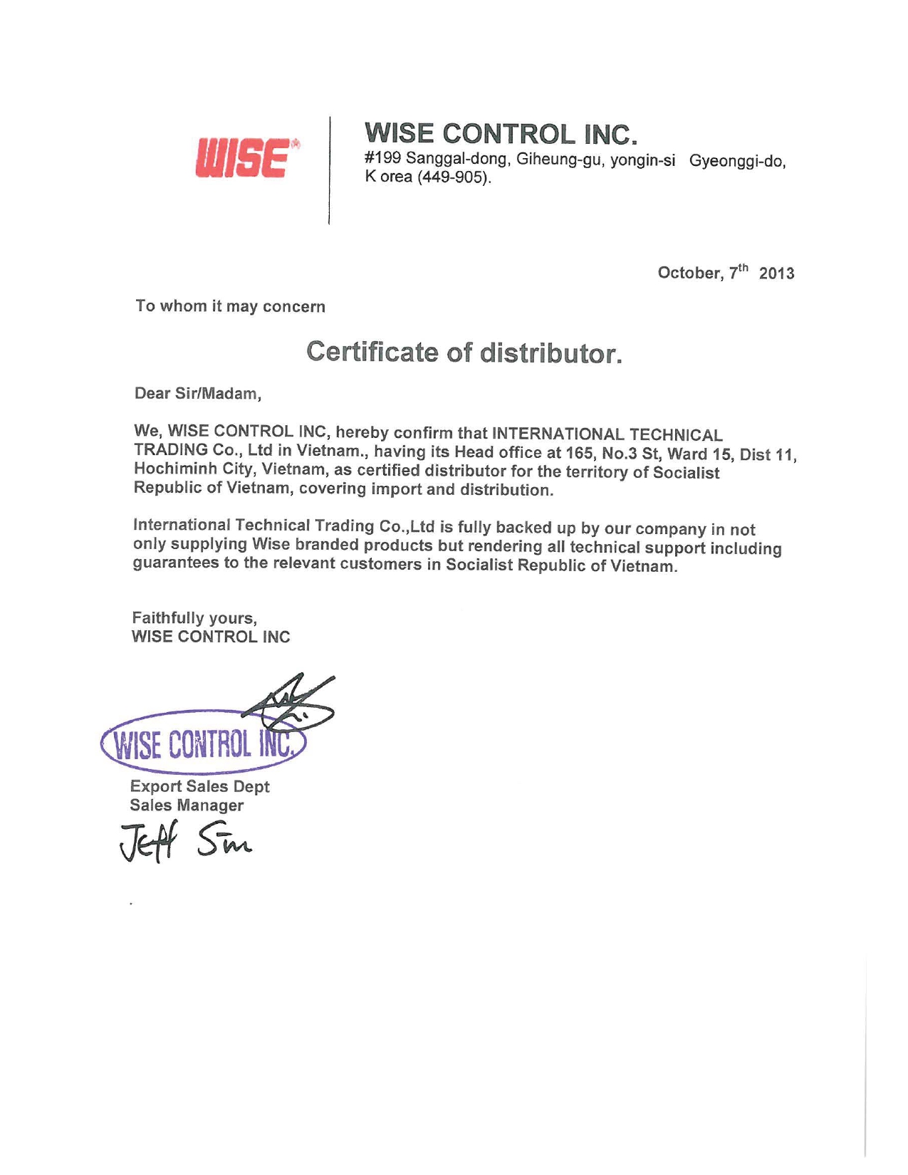 ĐẠI LÝ WISE TẠI VIỆT NAM